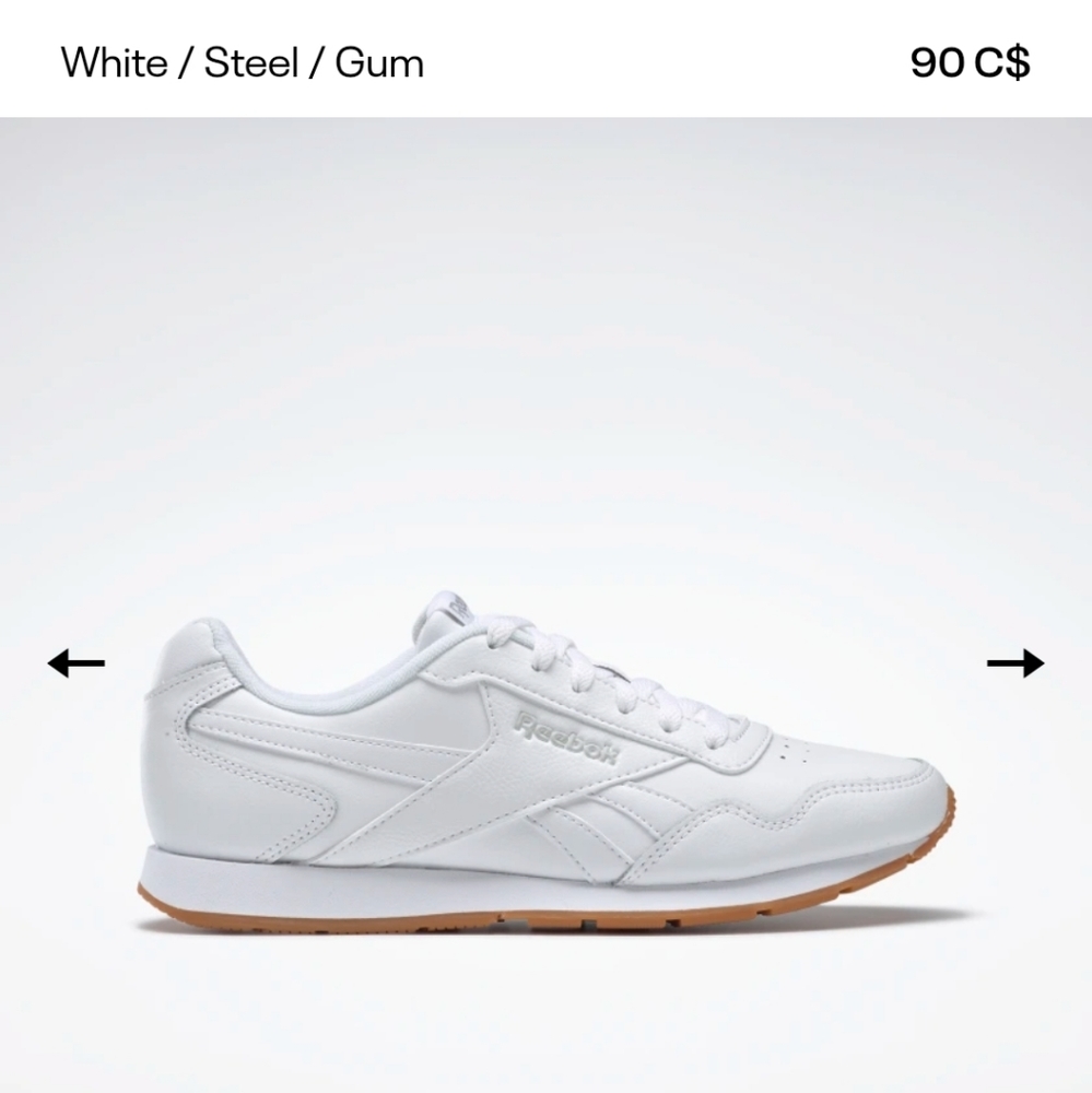 Reebok white leather shoes